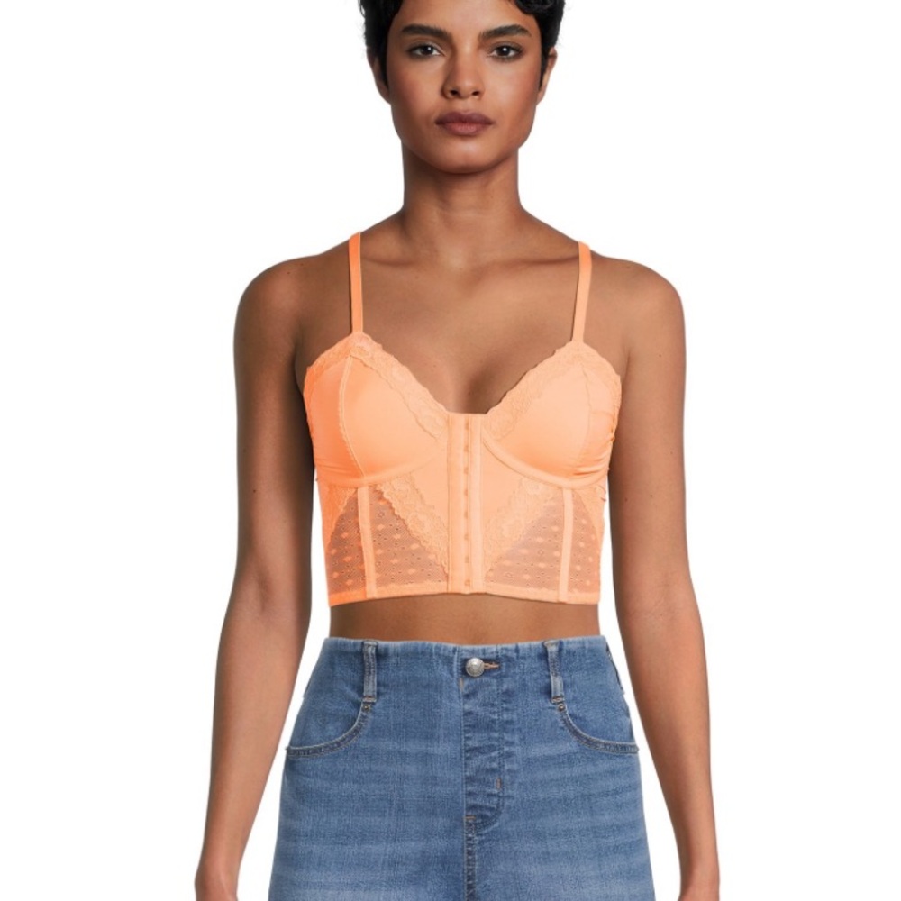 Viral No Boundaries Orange Corset Top